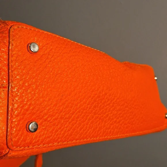 Kate Spade Pebble Leather Tote Orange & Pink - Picture 6 of 12